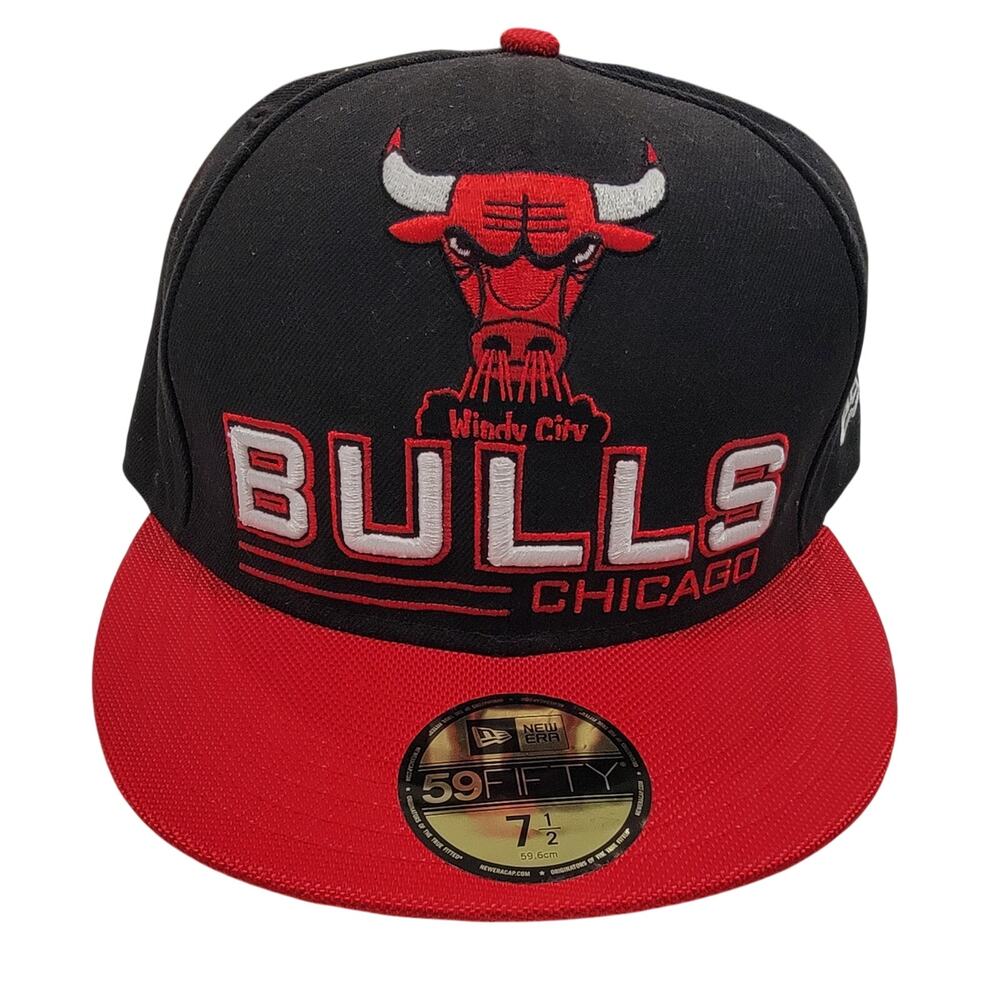 New Era Chicago Bulls Hardwood Classics Fitted Hat Cap 7 1/2" 59Fifty Basketball